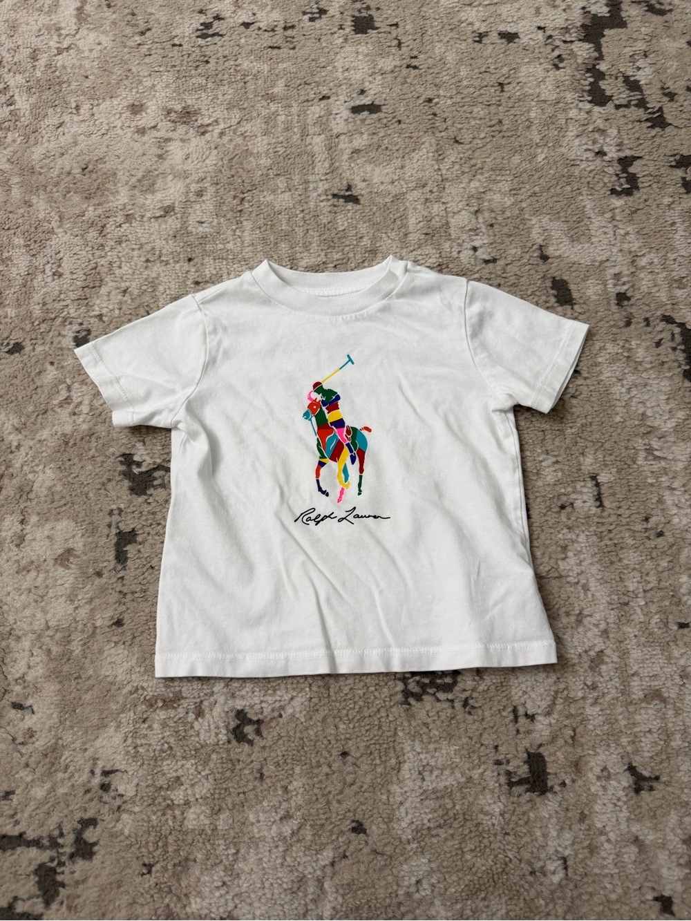 Ralph Lauren Baby Boy White Graphic T-Shirt Size 18 Months